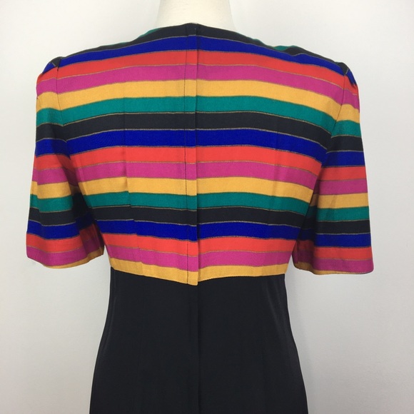 vintage rainbow stripe sheath dress - Picture 5 of 9